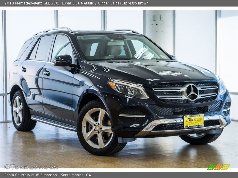 Lunar Blue Metallic / Ginger Beige/Espresso Brown 2018 Mercedes-Benz GLE 350