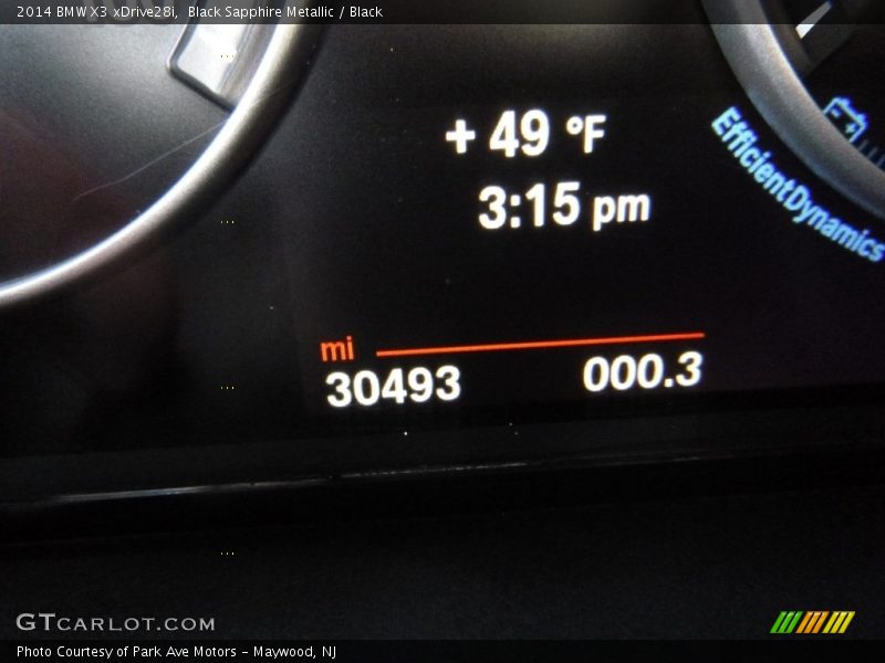 Black Sapphire Metallic / Black 2014 BMW X3 xDrive28i