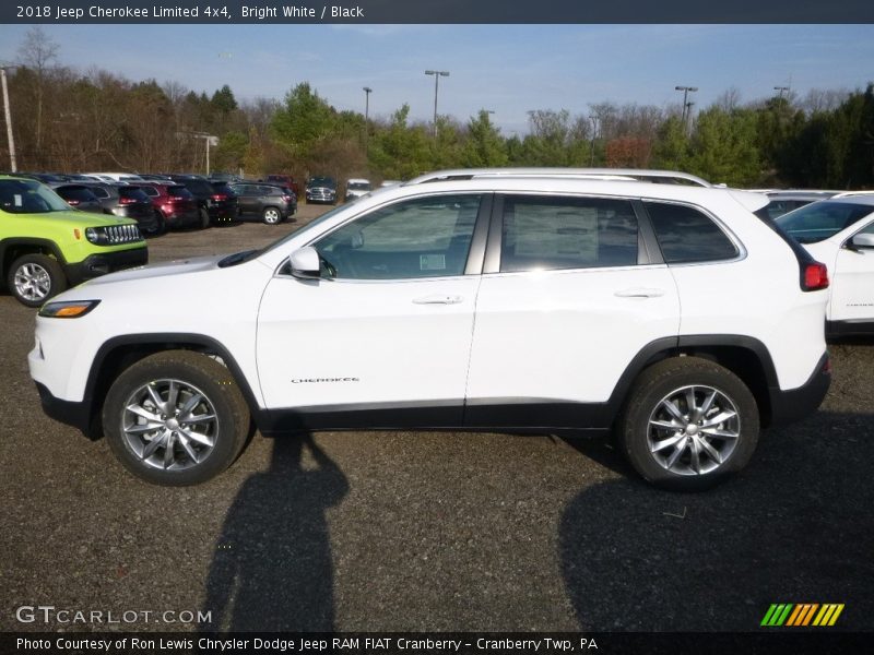 Bright White / Black 2018 Jeep Cherokee Limited 4x4