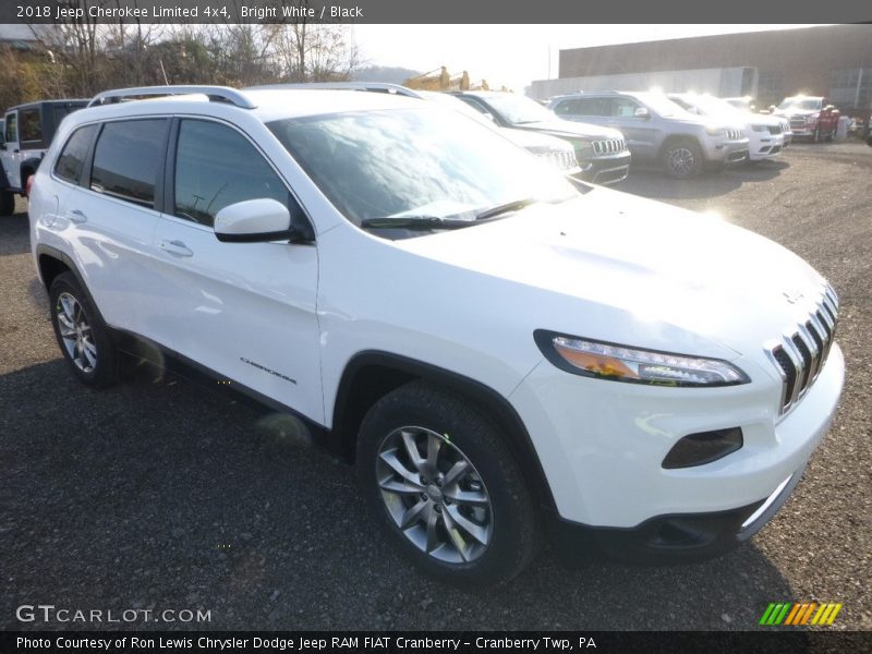 Bright White / Black 2018 Jeep Cherokee Limited 4x4