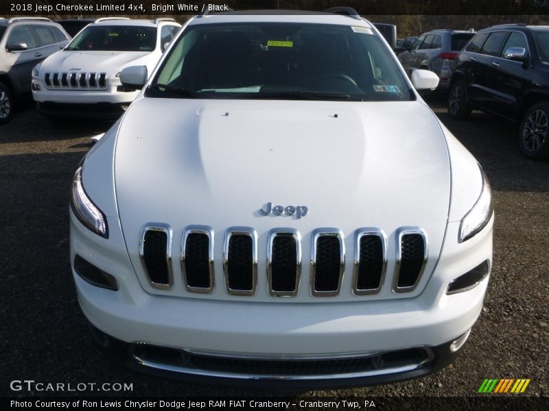 Bright White / Black 2018 Jeep Cherokee Limited 4x4