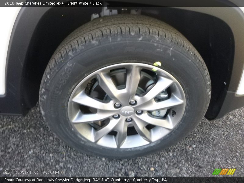 Bright White / Black 2018 Jeep Cherokee Limited 4x4