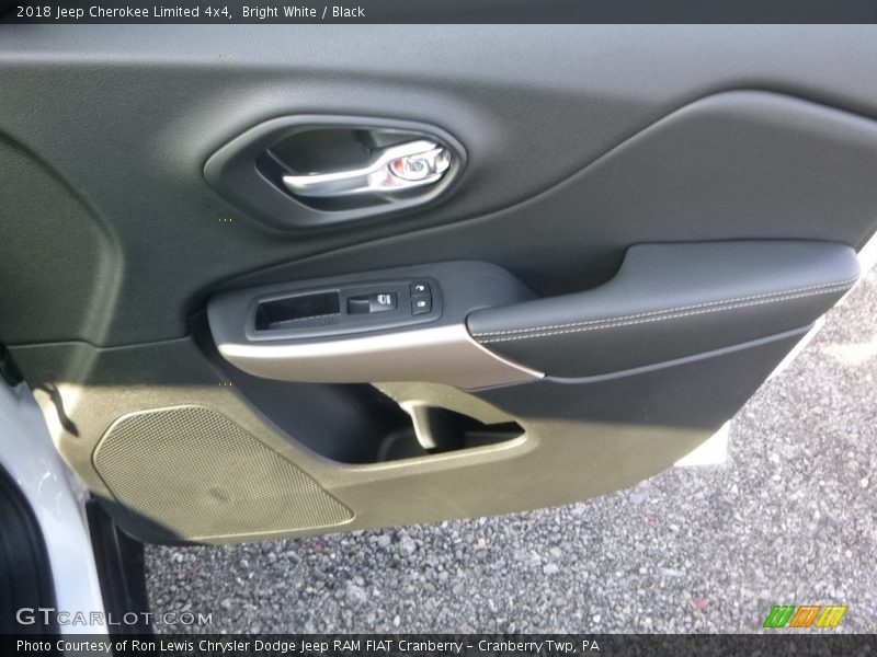 Bright White / Black 2018 Jeep Cherokee Limited 4x4