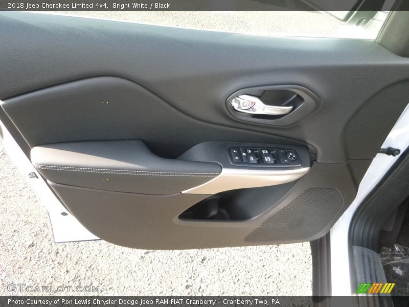 Bright White / Black 2018 Jeep Cherokee Limited 4x4