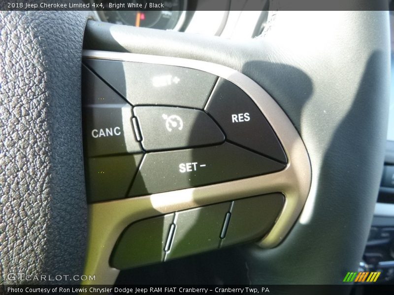 Bright White / Black 2018 Jeep Cherokee Limited 4x4