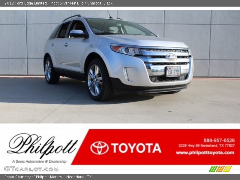 Ingot Silver Metallic / Charcoal Black 2012 Ford Edge Limited