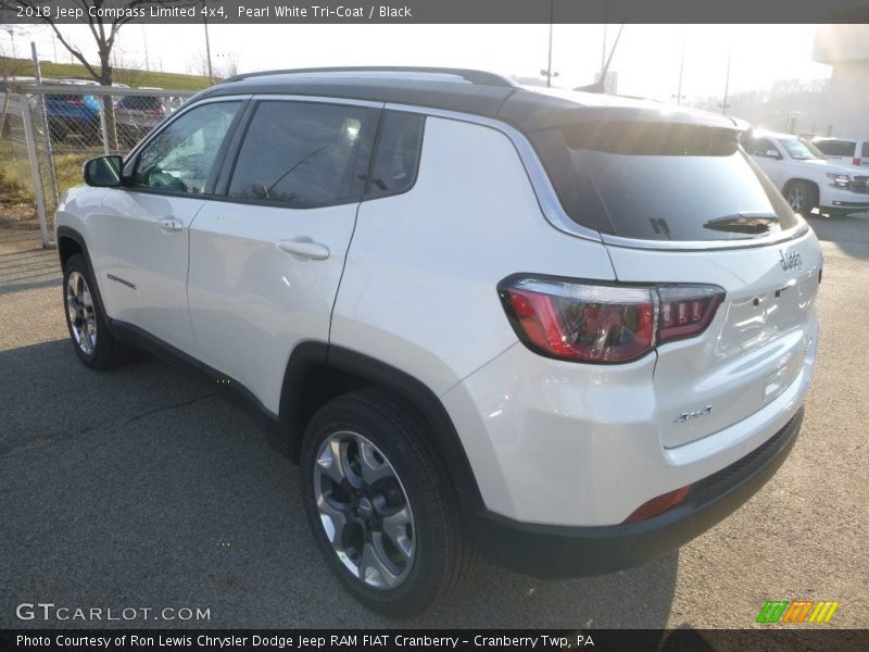 Pearl White Tri–Coat / Black 2018 Jeep Compass Limited 4x4