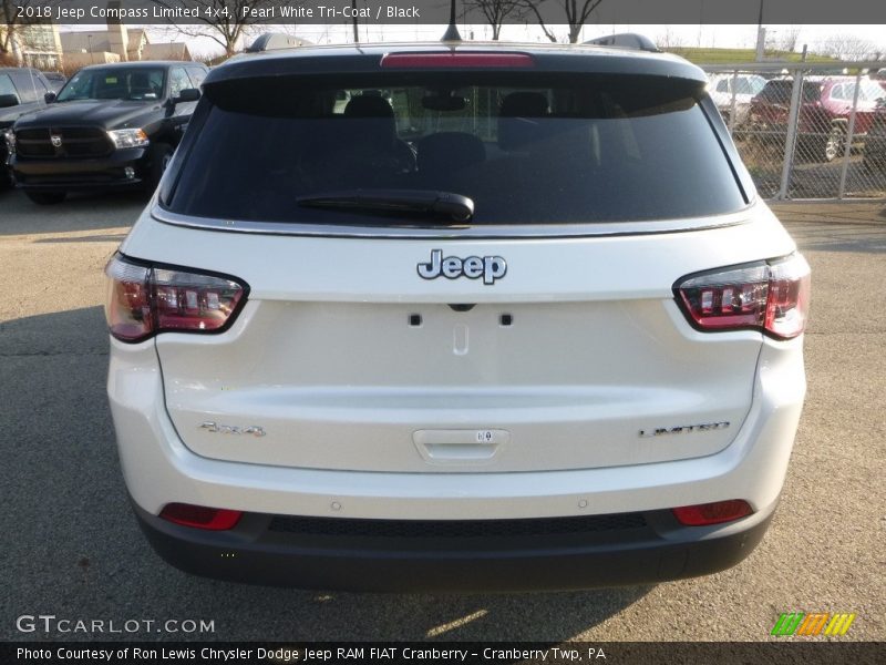 Pearl White Tri–Coat / Black 2018 Jeep Compass Limited 4x4
