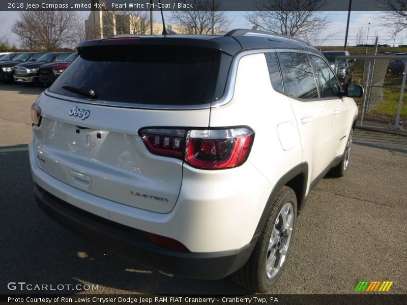 Pearl White Tri–Coat / Black 2018 Jeep Compass Limited 4x4