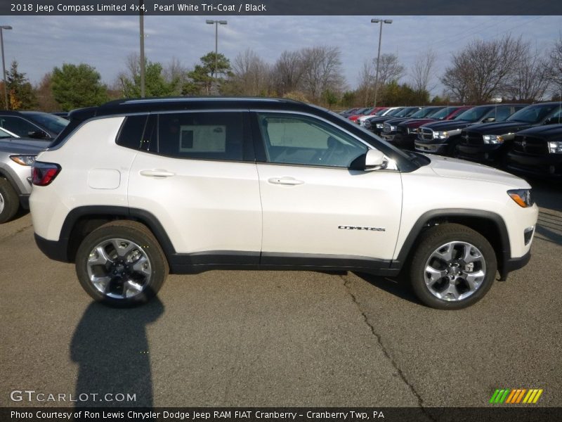 Pearl White Tri–Coat / Black 2018 Jeep Compass Limited 4x4