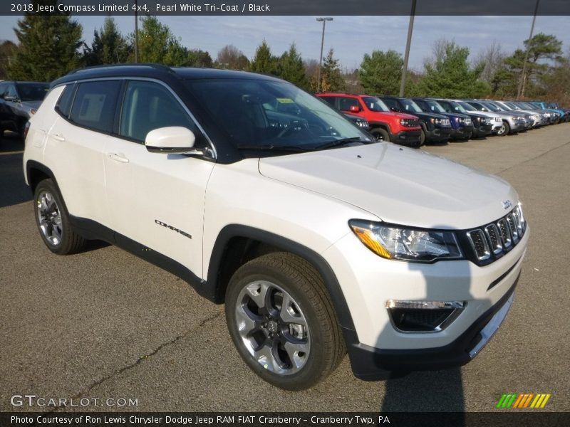 Pearl White Tri–Coat / Black 2018 Jeep Compass Limited 4x4