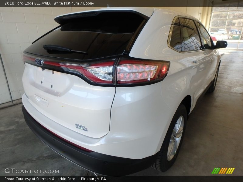 White Platinum / Ebony 2018 Ford Edge SEL AWD