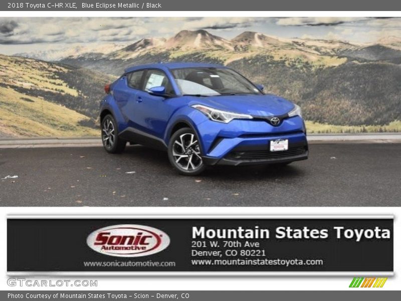 Blue Eclipse Metallic / Black 2018 Toyota C-HR XLE