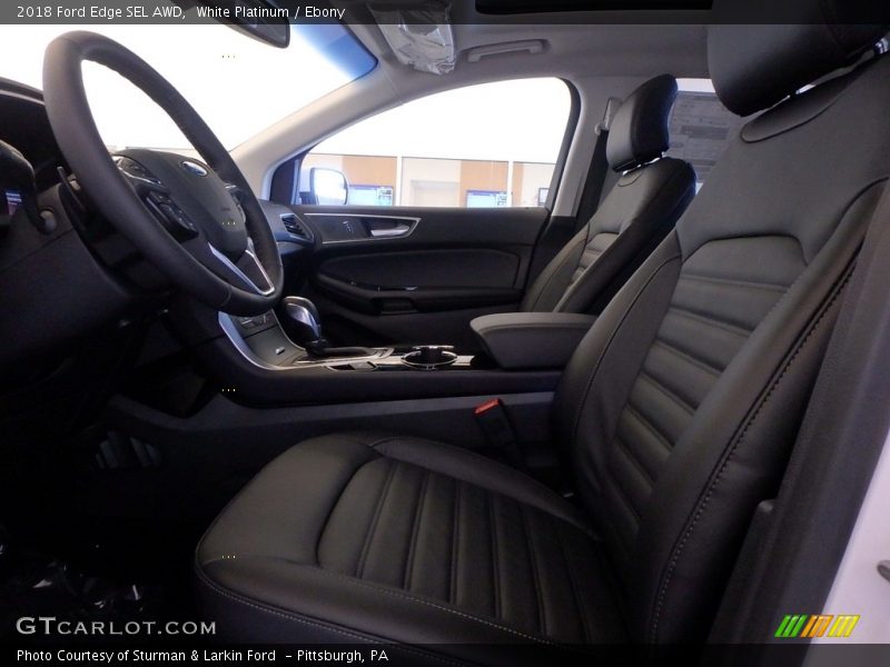 White Platinum / Ebony 2018 Ford Edge SEL AWD