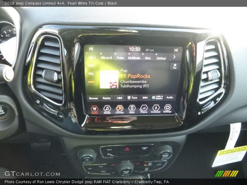 Pearl White Tri–Coat / Black 2018 Jeep Compass Limited 4x4