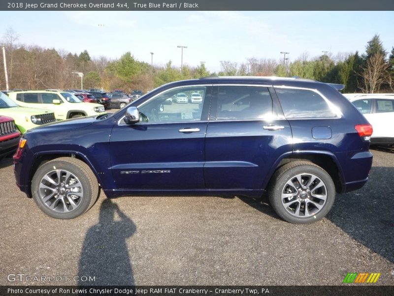 True Blue Pearl / Black 2018 Jeep Grand Cherokee Overland 4x4