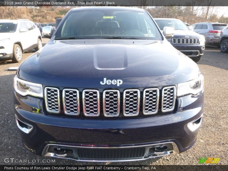 True Blue Pearl / Black 2018 Jeep Grand Cherokee Overland 4x4