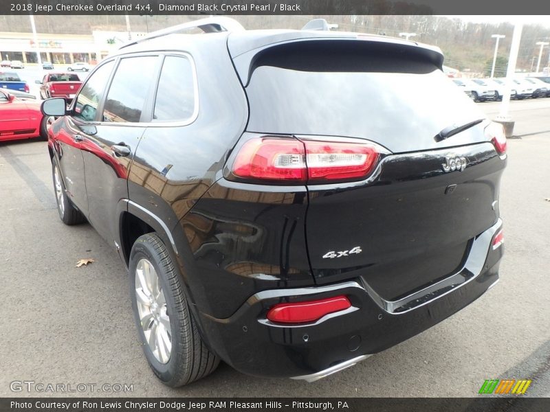 Diamond Black Crystal Pearl / Black 2018 Jeep Cherokee Overland 4x4