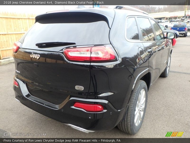 Diamond Black Crystal Pearl / Black 2018 Jeep Cherokee Overland 4x4