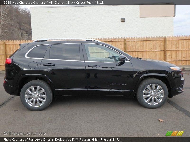 Diamond Black Crystal Pearl / Black 2018 Jeep Cherokee Overland 4x4
