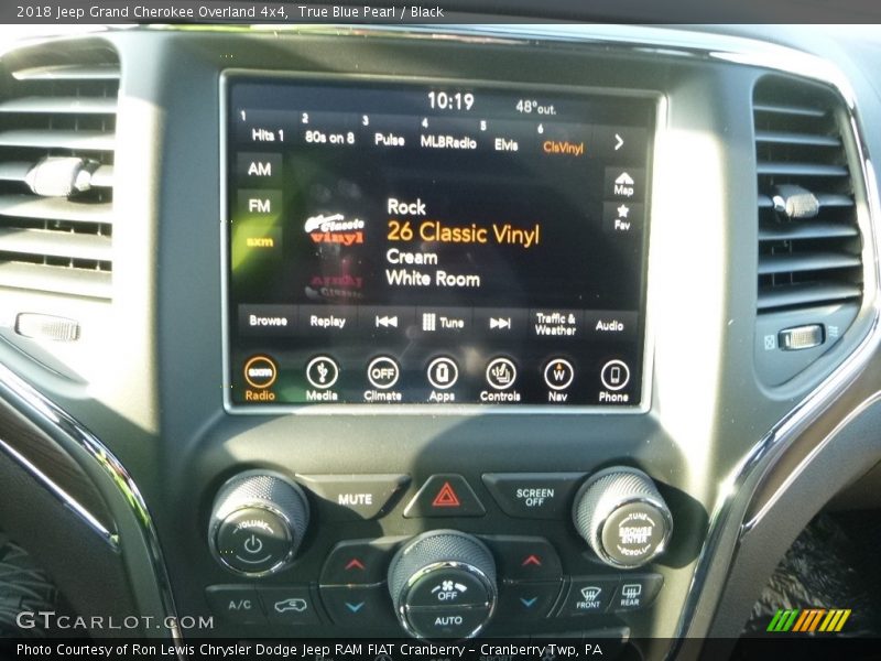 True Blue Pearl / Black 2018 Jeep Grand Cherokee Overland 4x4