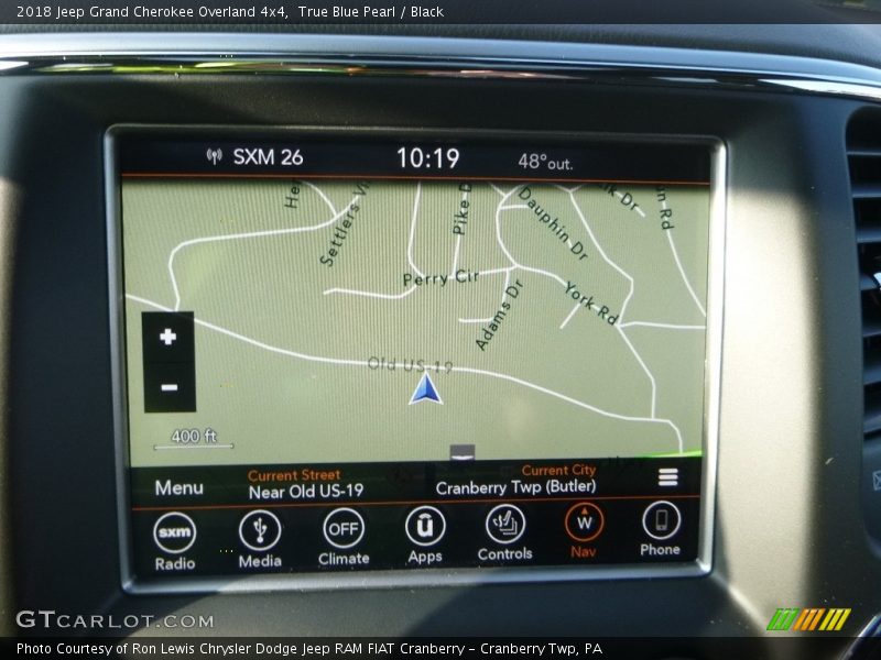 True Blue Pearl / Black 2018 Jeep Grand Cherokee Overland 4x4