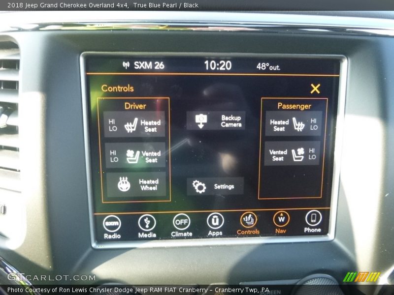 True Blue Pearl / Black 2018 Jeep Grand Cherokee Overland 4x4