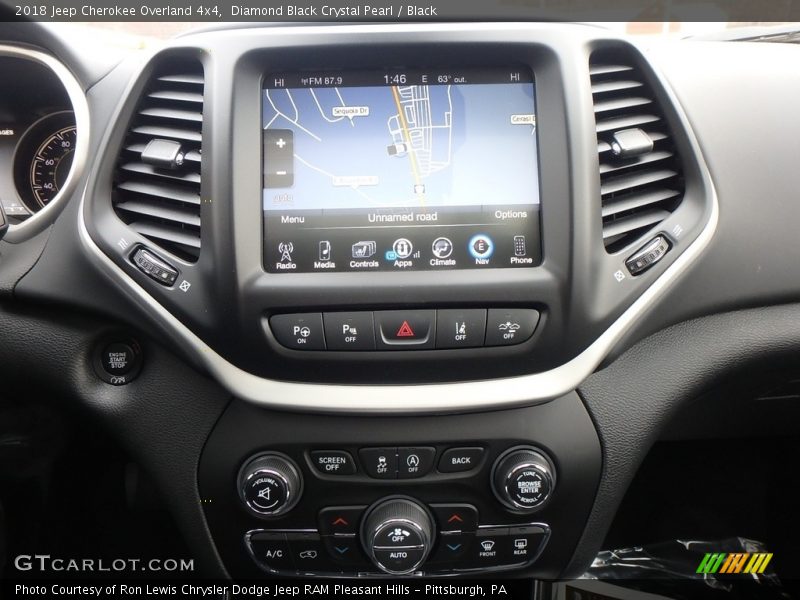 Navigation of 2018 Cherokee Overland 4x4