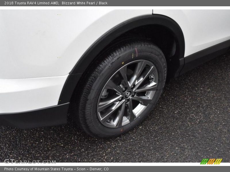 Blizzard White Pearl / Black 2018 Toyota RAV4 Limited AWD