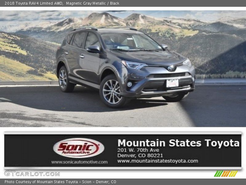 Magnetic Gray Metallic / Black 2018 Toyota RAV4 Limited AWD