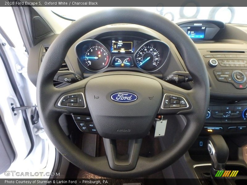 Oxford White / Charcoal Black 2018 Ford Escape S