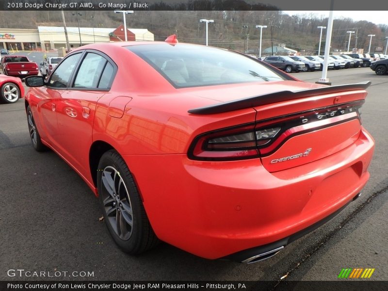 Go Mango / Black 2018 Dodge Charger GT AWD
