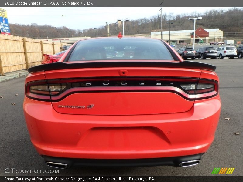 Go Mango / Black 2018 Dodge Charger GT AWD