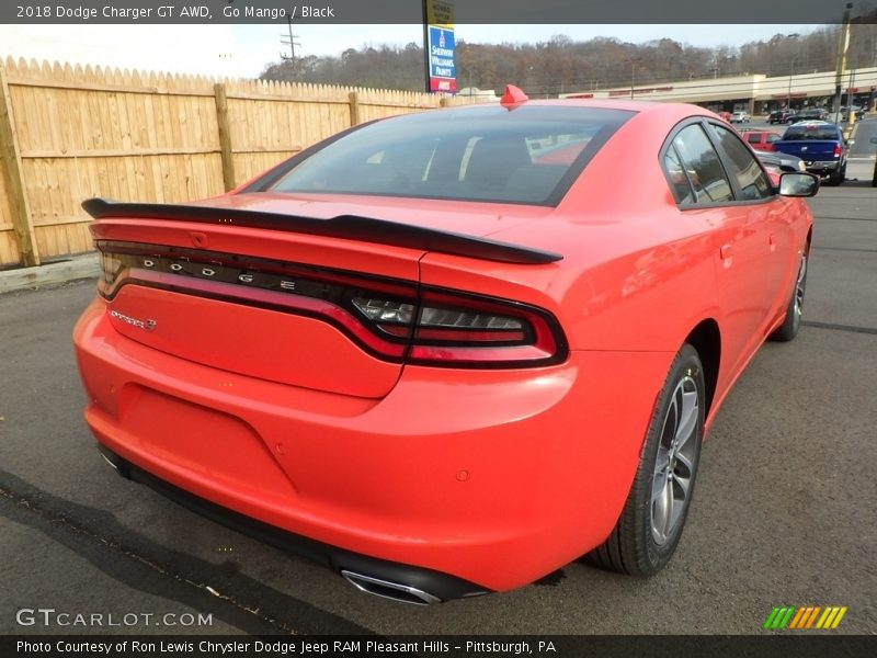 Go Mango / Black 2018 Dodge Charger GT AWD