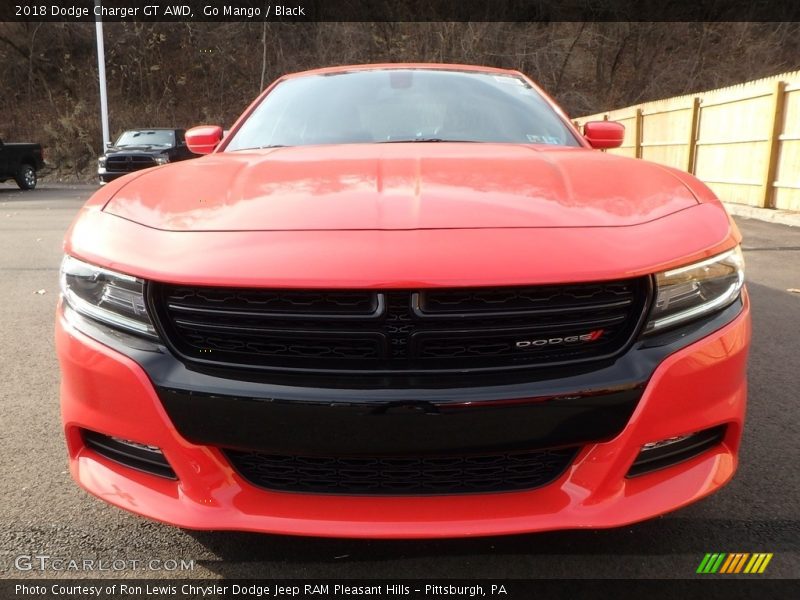 Go Mango / Black 2018 Dodge Charger GT AWD