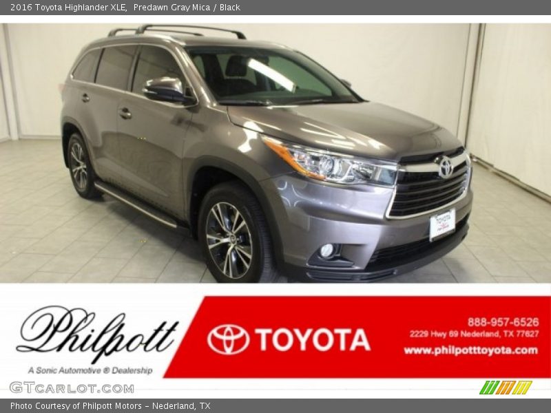 Predawn Gray Mica / Black 2016 Toyota Highlander XLE