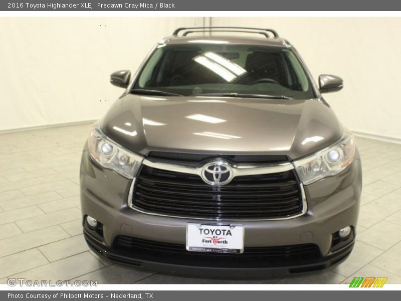 Predawn Gray Mica / Black 2016 Toyota Highlander XLE