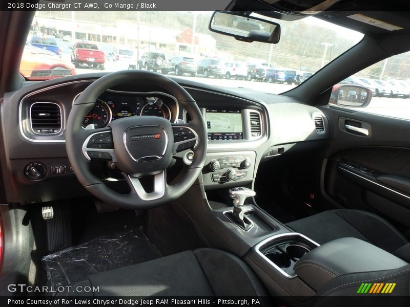 Go Mango / Black 2018 Dodge Charger GT AWD