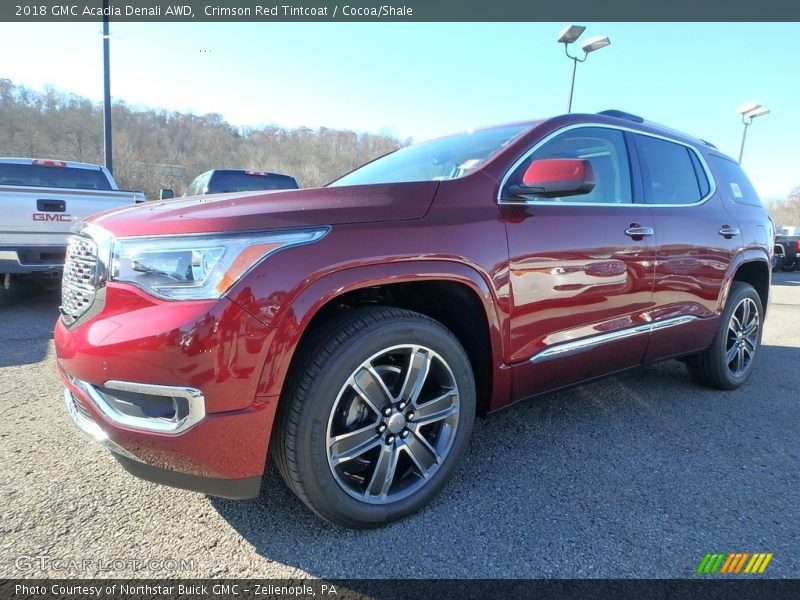 Crimson Red Tintcoat / Cocoa/Shale 2018 GMC Acadia Denali AWD