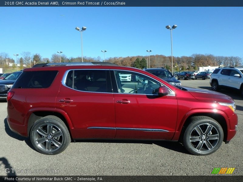 Crimson Red Tintcoat / Cocoa/Shale 2018 GMC Acadia Denali AWD