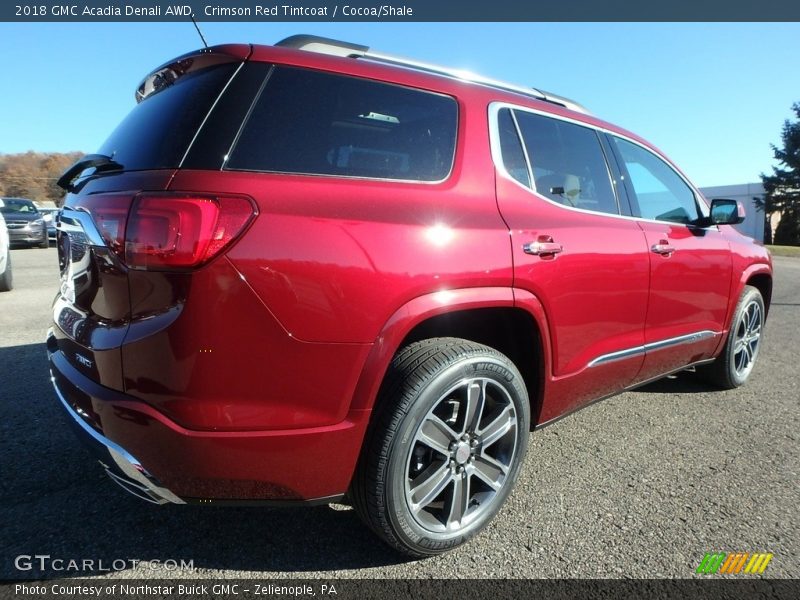 Crimson Red Tintcoat / Cocoa/Shale 2018 GMC Acadia Denali AWD