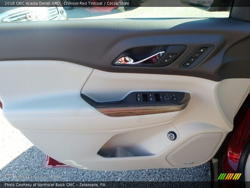 Crimson Red Tintcoat / Cocoa/Shale 2018 GMC Acadia Denali AWD