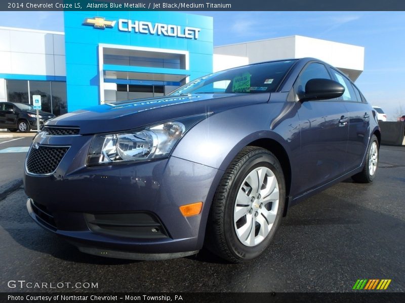 Atlantis Blue Metallic / Jet Black/Medium Titanium 2014 Chevrolet Cruze LS