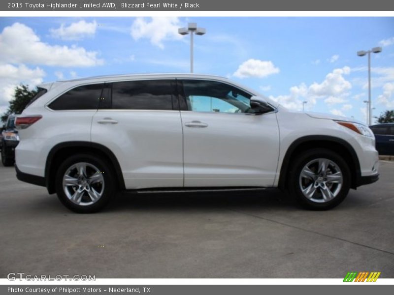 Blizzard Pearl White / Black 2015 Toyota Highlander Limited AWD