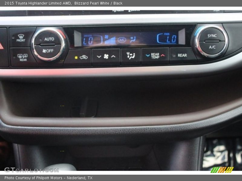 Blizzard Pearl White / Black 2015 Toyota Highlander Limited AWD