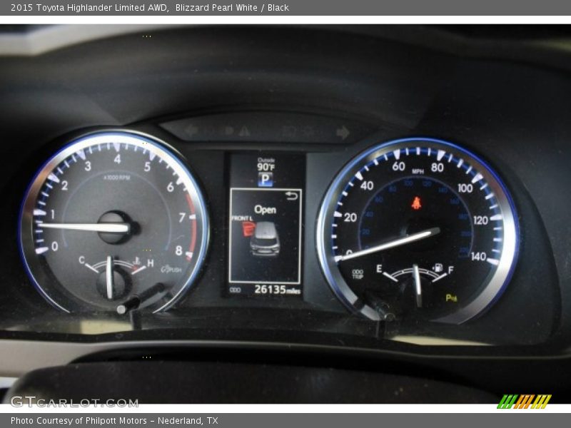 Blizzard Pearl White / Black 2015 Toyota Highlander Limited AWD