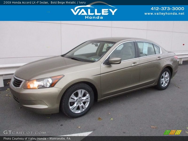 Bold Beige Metallic / Ivory 2009 Honda Accord LX-P Sedan