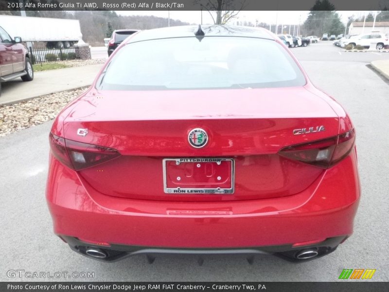 Rosso (Red) Alfa / Black/Tan 2018 Alfa Romeo Giulia Ti AWD