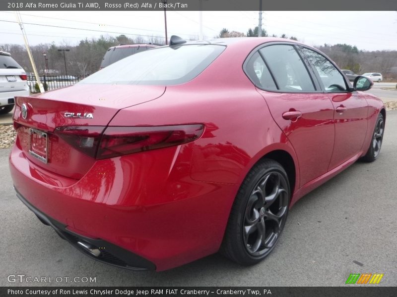 Rosso (Red) Alfa / Black/Tan 2018 Alfa Romeo Giulia Ti AWD