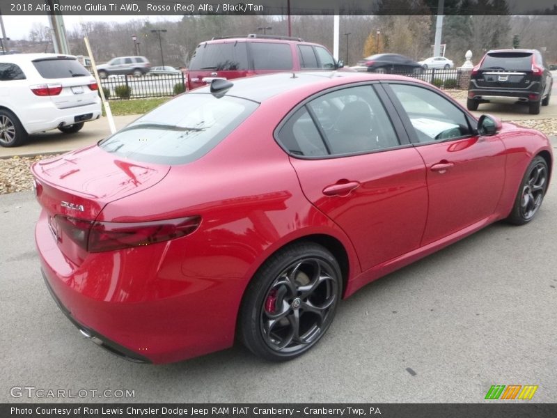 Rosso (Red) Alfa / Black/Tan 2018 Alfa Romeo Giulia Ti AWD